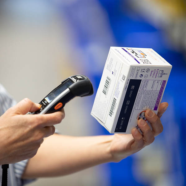 Scannen von Securpharm Code
