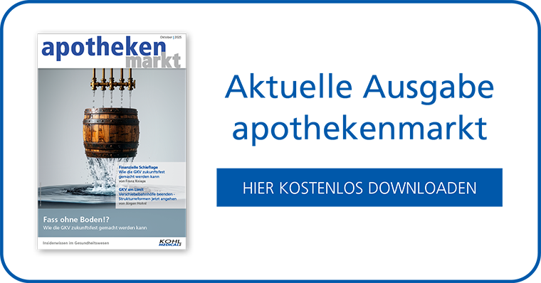 Aktuelle Ausgabe apothekenmarkt